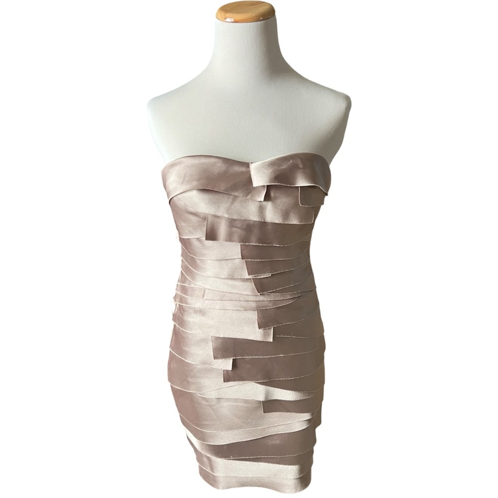 Gold mini cocktail dress